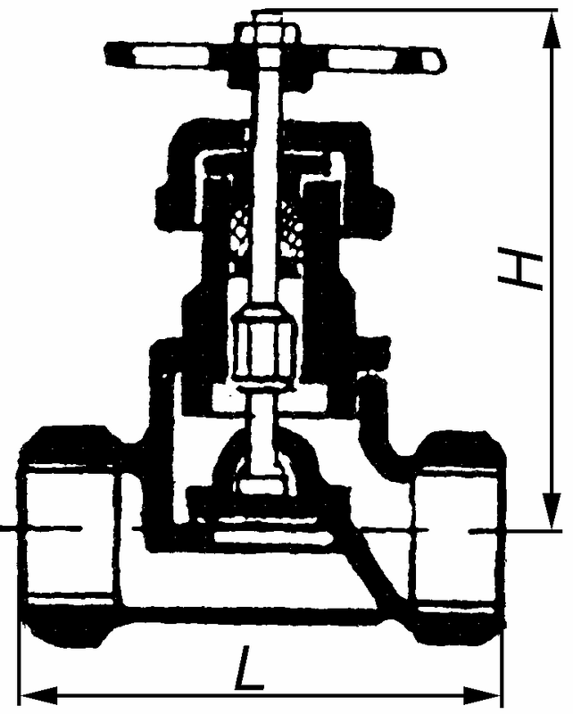 15Б1п клапан запорный проходной Ду20 Ру16. Изображение 1
